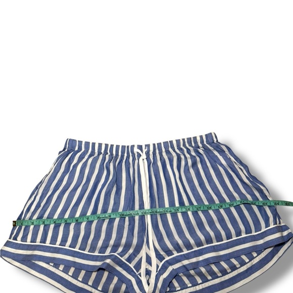 NWOT Rochelle Behrens The Shirt Top Sz XL Blue White Striped Button Pajama Set - Picture 6 of 14
